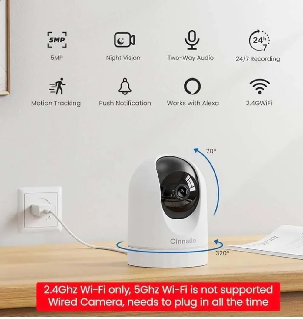 Cinnado D1 2K Indoor Security Camera